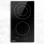 Devanti Electric Ceramic Cooktop, Black Glass, 30cm, 3200W, Touch Control, 3 Zones, Safety Features, Easy-to-Clean