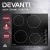 Devanti Electric Ceramic Cooktop, 60cm, Black Glass, 6000W, 4 Cooking Zones, LED Display, Overheat Protection