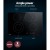 Devanti Electric Ceramic Cooktop, Black Glass, 77cm, 6 Zones, Touch Control, Safety Features, 6600W Power