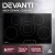 Devanti Electric Ceramic Cooktop, Black Glass, 90cm, 6 Zones, 8200W, Touch Control, Safety Features, Easy Clean
