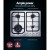 Devanti 60cm Gas Cooktop 4 Burner Stainless Steel, Cast Iron Grates, Wok Burner, Safety Lock, LPG Compatible