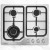 Devanti 60cm Gas Cooktop 4 Burner Stainless Steel, Cast Iron Grates, Wok Burner, Safety Lock, LPG Compatible