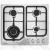 Devanti 60cm Gas Cooktop 4 Burner Stainless Steel, Cast Iron Grates, Wok Burner, Safety Lock, LPG Compatible