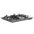 Devanti 60cm Gas Cooktop Stove Hob Silver Stainless Steel 4 Burners Wok Semi-Rapid LPG Conversion Kit Included