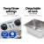 Devanti 10L Electric Deep Fryer, 2200W Stainless Steel, Single Basket, Quick-Heat, Auto Thermostat, SAA Certified