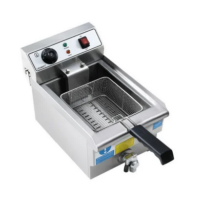 Devanti 3000W Electric Deep Fryer 10L Stainless Steel Commercial Fryer with Basket, Lid & Oil Drain Tap