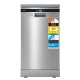Devanti 10 Place Setting Freestanding Dishwasher, Silver - Quiet 8 Programs, Adjustable Rack, LED Display, 49dBA Noise