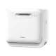 Devanti Benchtop Dishwasher, Stainless Steel, 3 Place Settings, White - Touch Controls, Baby Care, Fruit Wash