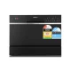 Devanti Benchtop Dishwasher Stainless Steel 6 Place Settings Black - Compact, Quiet, Energy Efficient, 2-Year Warranty