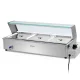 Devanti Commercial Bain Marie Food Warmer with 3 Stainless Steel Pans, Adjustable 30-110°C, 1000W, Easy Clean