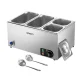 Devanti Commercial Food Warmer Bain Marie with 4 Stainless Steel Pans, Adjustable Thermostat, 1200W, 91cm Buffet Server