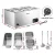 Devanti Commercial Food Warmer Bain Marie with 4 Stainless Steel Pans, Adjustable Thermostat, 1200W, 91cm Buffet Server