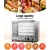 Devanti Commercial Food Warmer 64cm Stainless Steel 4-Tier Cabinet with Adjustable Thermostat & Sliding Glass Doors