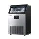 Devanti 45kg Commercial Ice Maker Machine Stainless Steel, 45 Cubes per Cycle, LED Control, Self-Cleaning, Black/Silver
