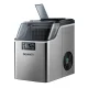 Devanti Stainless Steel Portable Ice Maker - 24 Cubes in 14 Minutes, 3.2L Capacity, Energy Efficient & Self-Cleaning