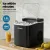 Devanti Portable 12kg Ice Maker Machine, Self-Cleaning, Black, 1.2L, Quiet, Countertop Design with Scoop and Basket