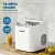 Devanti 12kg Portable Ice Maker, Self-Cleaning, 1.2L, White, Quiet, Countertop Design, 9 Cubes in 6-7