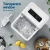 Devanti 12kg Portable Ice Maker, Self-Cleaning, 1.2L, White, Quiet, Countertop Design, 9 Cubes in 6-7