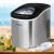 Devanti 2.4L Stainless Steel Portable Ice Cube Maker, 12kg/Day, 2 Sizes, Quiet, Freon-Free, Silver, Countertop