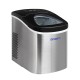 Devanti 2.4L Stainless Steel Portable Ice Cube Maker, 12kg/Day, 2 Sizes, Quiet, Freon-Free, Silver, Countertop