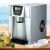 Devanti 2L Portable Ice Cuber Maker and Water Dispenser, Silver, 12kg Daily Output, 2 Ice Sizes, Compact Design