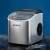 Devanti 12kg Ice Maker Machine Silver, Self-Cleaning, 2 Ice Sizes, Stainless Steel, Fast 9 Cubes in 6-13 Mins
