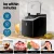 Devanti 15kg Ice Maker Machine Black Countertop, 3L, 3 Ice Sizes, Bullet-Shaped Cubes, Portable, Quiet Operation
