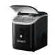 Devanti Nugget Ice Maker Machine, Plastic, Compact Black, 15kg/24hr Capacity, Quick 5-10 Min Cycles, Energy Efficient