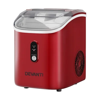 Devanti 15kg Nugget Ice Maker - Fast 5-Min Production, Eco-Friendly Red Design, 1.1L Tank, Self-Cleaning & Alarms Devanti 15kg Nugget Ice Maker - Fast 5-Min Production, Eco-Friendly Red Design, 1.1L Tank, Self-Cleaning & Alarms