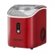 Devanti 15kg Nugget Ice Maker - Fast 5-Min Production, Eco-Friendly Red Design, 1.1L Tank, Self-Cleaning & Alarms