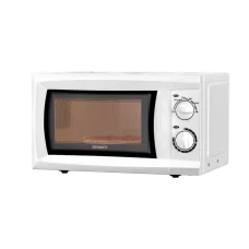 Devanti 20L Microwave Oven 700W White with Child-Lock, 6 Power Levels, Speed Defrost, Glass Turntable, LED Display