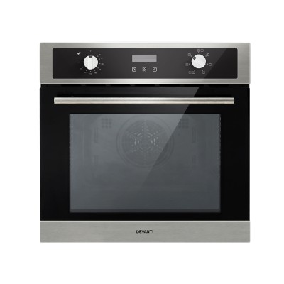 Devanti 80L Electric Built-In Wall Oven - Stainless Steel, Convection Grill, 8 Auto Functions, Easy Clean, 2200W Devanti 80L Electric Built-In Wall Oven - Stainless Steel, Convection Grill, 8 Auto Functions, Easy Clean, 2200W