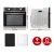 Devanti 80L Electric Built-In Wall Oven - Stainless Steel, Convection Grill, 8 Auto Functions, Easy Clean, 2200W
