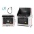 Devanti Portable Gas Oven and Stove, Stainless Steel, Silver, 53.5x30x46cm, Outdoor Cooking, LPG Compatible
