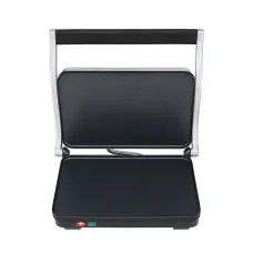 Devanti 3-in-1 Sandwich Maker: 1000W Steak Grill, Non-Stick Plates, Adjustable Height, Stainless Steel, Compact Design