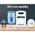 Devanti 22L Benchtop Water Cooler Dispenser with 6-Stage Filtration, Hot, Cold & Room Temp Taps, Food-Grade Plastic