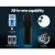 Devanti 22L Water Cooler Dispenser Stand Black with 7-Stage Filtration, Dual Hot Cold Taps, Child Lock, Metal Body