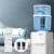 Devanti 22L Water Cooler Dispenser Stand White with 7-Stage Filtration, Dual Taps, Child Lock & Storage Cabinet