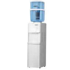 Devanti 22L Water Cooler Dispenser, White - 7-Stage Filtration, Dual Taps, Child Lock, Hot/Cold, Food-Grade Plastic