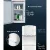 Devanti Water Cooler Dispenser, Metal & Plastic, White, 27x30x86.5cm, Hot & Cold Taps, Child-Lock, Storage Cabinet