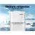 Devanti Water Cooler Dispenser, Metal & Plastic, White, 27x30x86.5cm, Hot & Cold Taps, Child-Lock, Storage Cabinet