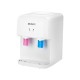 Devanti Water Cooler Dispenser, Plastic & Stainless Steel, Compact Bench Top, White, Dual Hot & Cold Spouts, Safe