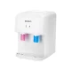 Devanti Water Cooler Dispenser, Plastic & Stainless Steel, Compact Bench Top, White, Dual Hot & Cold Spouts, Safe