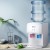 Devanti Water Cooler Dispenser, Plastic & Stainless Steel, Compact Bench Top, White, Dual Hot & Cold Spouts, Safe