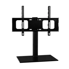 Artiss TV Stand Mount Bracket with Swivel for 32"-55" LED LCD, Black Metal Frame & Tempered Glass Base