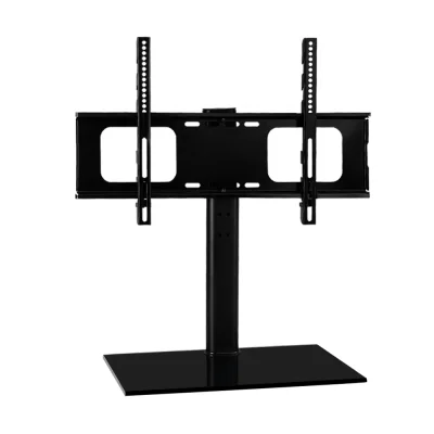 Artiss TV Stand Mount Bracket with Swivel for 32"-55" LED LCD, Black Metal Frame & Tempered Glass Base