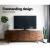 Artiss TV Stand Mount Bracket with Swivel for 32"-55" LED LCD, Black Metal Frame & Tempered Glass Base