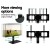 Artiss Table Top TV Stand for 32"-70" Screens, Swivel 35°, Tempered Glass Base, Black Metal Frame, VESA Compatible