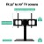Artiss Table Top TV Stand for 32"-70" Screens, Swivel 35°, Tempered Glass Base, Black Metal Frame, VESA Compatible