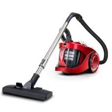Devanti 2200W Bagless Vacuum Cleaner, Red, Multi-Cyclonic System, HEPA Filter, Adjustable Suction Power